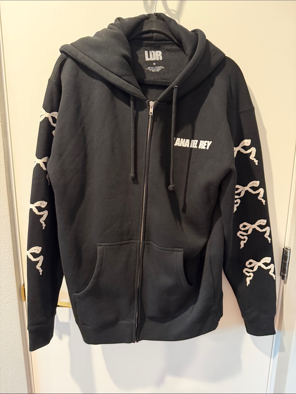 x Lana Del Rey Black Zip-Up Hoodie Jacket Medium Brand new never worn/washed